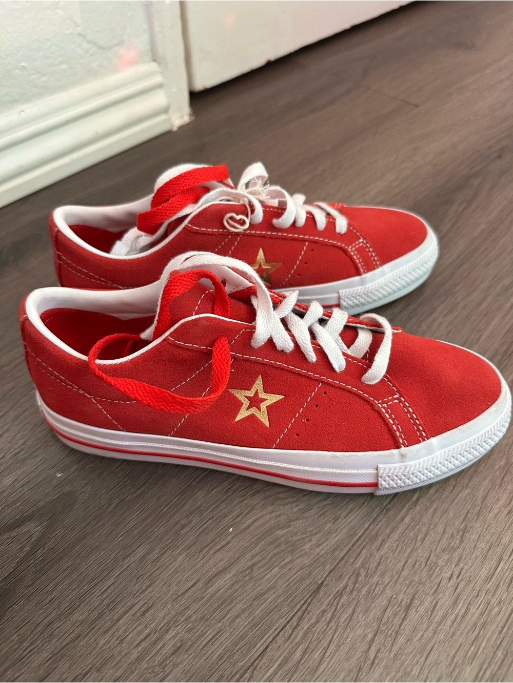 Converse Cons One Star Pro Red Suede Skate Shoes – Unisex Men's 5 / Women's 6.5